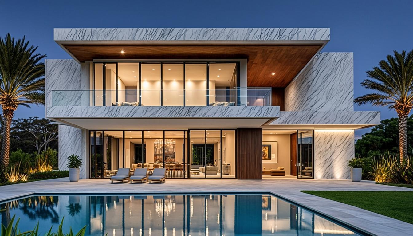 Ultra-modern glass and steel villa with infinity pool